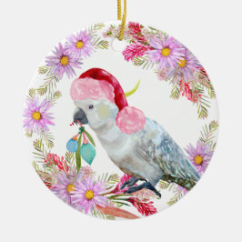 Weihnachtscockatoo Botanicals Keramik Ornament