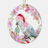 Weihnachtscockatoo Botanicals Keramik Ornament (Links)