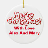 Weihnachtscocker-Hund Keramik Ornament (Hinten)