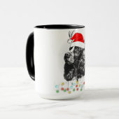 Weihnachtscocker Spaniel Hund Funny Xmas Santa Dog Tasse (Vorderseite Links)