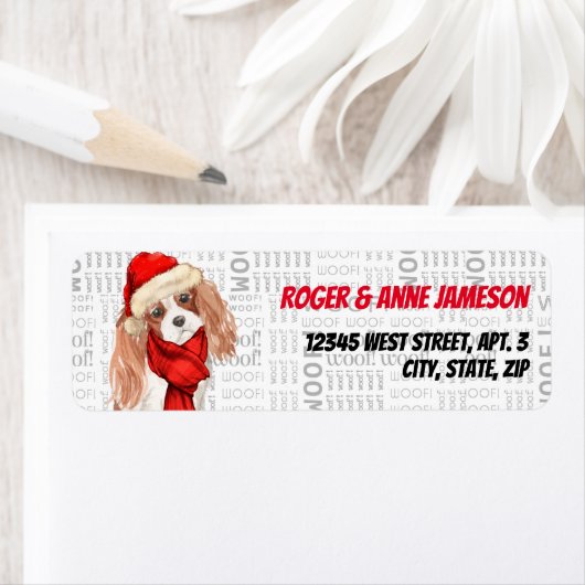 Weihnachtscocker Spaniel Hund mit Namen (Insitu)