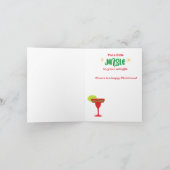 Weihnachtscocktail Brillen Mitte des Jahrhunderts Feiertagskarte (Innenseite)