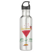 Weihnachtscocktail Edelstahlflasche (Vorderseite)