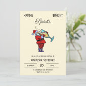 Weihnachtscocktail Einladung (Stehend Vorderseite)