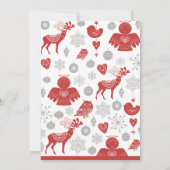 Weihnachtscocktail Einladung Classic Grau (Rückseite)