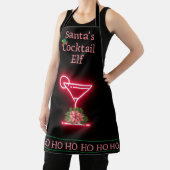 Weihnachtscocktail Elf Black und Neon Schürze (InSitu)