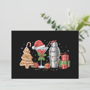 Weihnachtscocktail Espresso Martini Drink Party Feiertagskarte