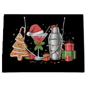 Weihnachtscocktail Espresso Martini Drink Party Große Geschenktüte (Vorderseite)