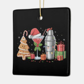 Weihnachtscocktail Espresso Martini Drink Party Keramikornament (Links)