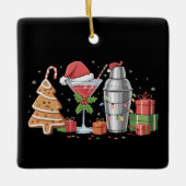 Weihnachtscocktail Espresso Martini Drink Party Keramikornament (Vorderseite)