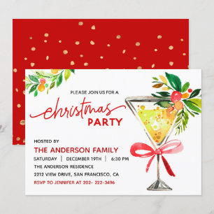 Weihnachtscocktail Feiertag Einladung