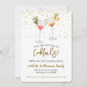Weihnachtscocktail Festliche Drinks Party Einladung (Vorderseite)