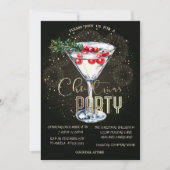 Weihnachtscocktail Fireworks Weihnachtsfirma Einladung (Vorderseite)