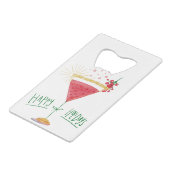 Weihnachtscocktail Geldbeutel Flaschenöffner (Rückseite Schrägansicht)