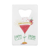 Weihnachtscocktail Geldbeutel Flaschenöffner (Rückseite)