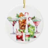 Weihnachtscocktail Getränke Keramik Ornament (Vorne)