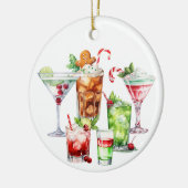 Weihnachtscocktail Getränke Keramik Ornament (Links)