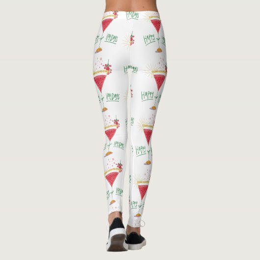 Weihnachtscocktail Leggings (Rückseite)