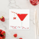 Weihnachtscocktail mit Candy Cane Serviette (Beispiel)