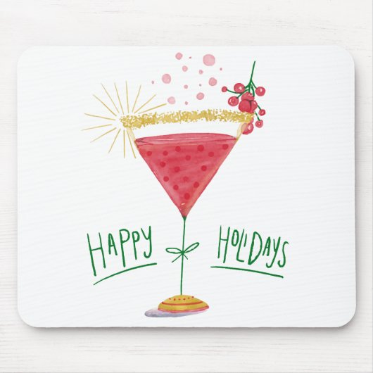 Weihnachtscocktail Mousepad (Vorne)