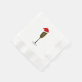 Weihnachtscocktail Napkins Champagne Weihnachtsman Serviette (Ecke)