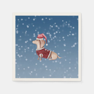 Weihnachtscocktail Napkins Dackel Paper Napkins Serviette