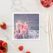 Weihnachtscocktail Napkins, Rosa Weihnachten Serviette (Beispiel)