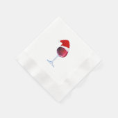 Weihnachtscocktail Napkins Weihnachtsmannmütze Serviette (Ecke)