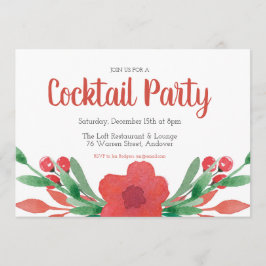 Weihnachtscocktail Party Blumenladen Einladung