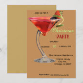 Weihnachtscocktail-Party Einladung (Vorne/Hinten)