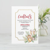 Weihnachtscocktail-Party Einladung (Stehend Vorderseite)