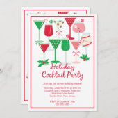 Weihnachtscocktail Party Einladung (Vorne/Hinten)