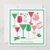 Weihnachtscocktail Party Einladung (Rückseite)