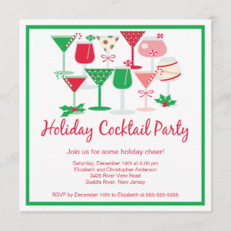 Weihnachtscocktail Party Einladung