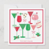 Weihnachtscocktail Party Einladung (Rückseite)