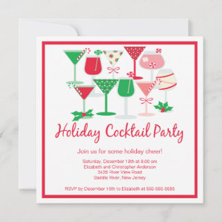 Weihnachtscocktail Party Einladung