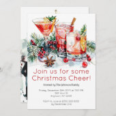 Weihnachtscocktail-Party Einladung (Vorne/Hinten)