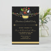 Weihnachtscocktail-Party Einladung (Stehend Vorderseite)