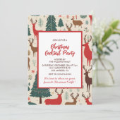 Weihnachtscocktail-Party Einladung (Stehend Vorderseite)
