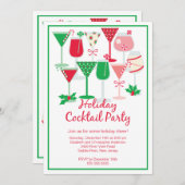 Weihnachtscocktail Party Einladung (Vorne/Hinten)