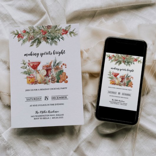 Weihnachtscocktail-Party Einladung