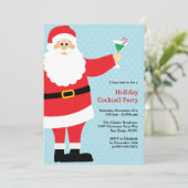 Weihnachtscocktail-Party Einladung (Stehend Vorderseite)
