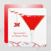 Weihnachtscocktail-Party Einladung (Vorne/Hinten)