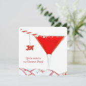 Weihnachtscocktail-Party Einladung (Stehend Vorderseite)