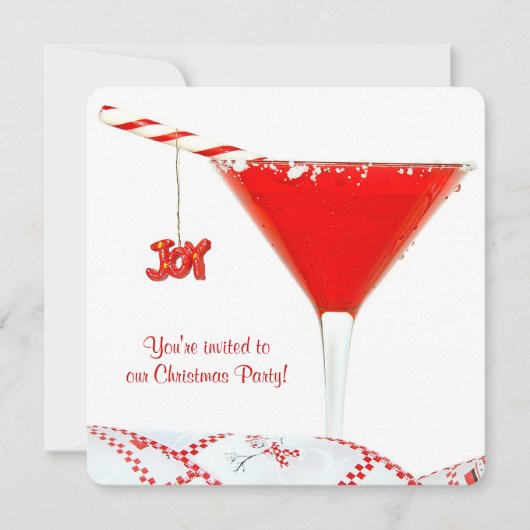 Weihnachtscocktail-Party Einladung (Vorderseite)