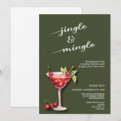 Weihnachtscocktail-Party Einladung (Vorne/Hinten)