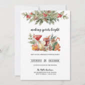 Weihnachtscocktail-Party Einladung (Vorderseite)