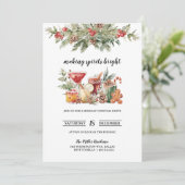 Weihnachtscocktail-Party Einladung (Stehend Vorderseite)