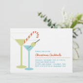Weihnachtscocktail-Party Einladung (Stehend Vorderseite)