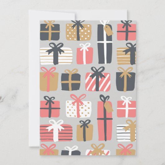 Weihnachtscocktail Party Einladung Niedliche Gesch (Rückseite)